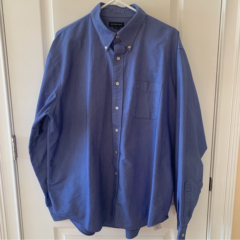 Lands' End Men’s Button-Down Shirt in Blue